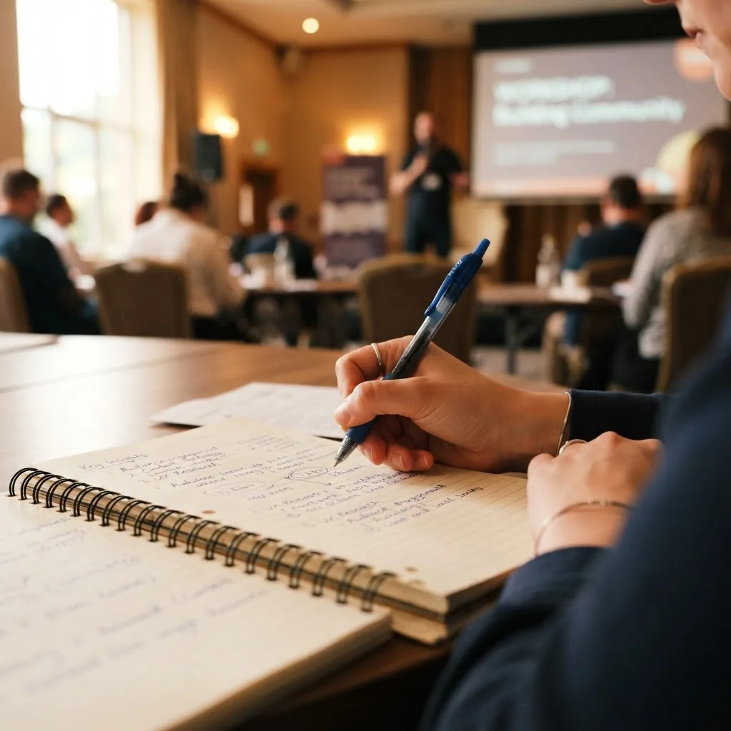 Participant remplissant un formulaire d'inscription